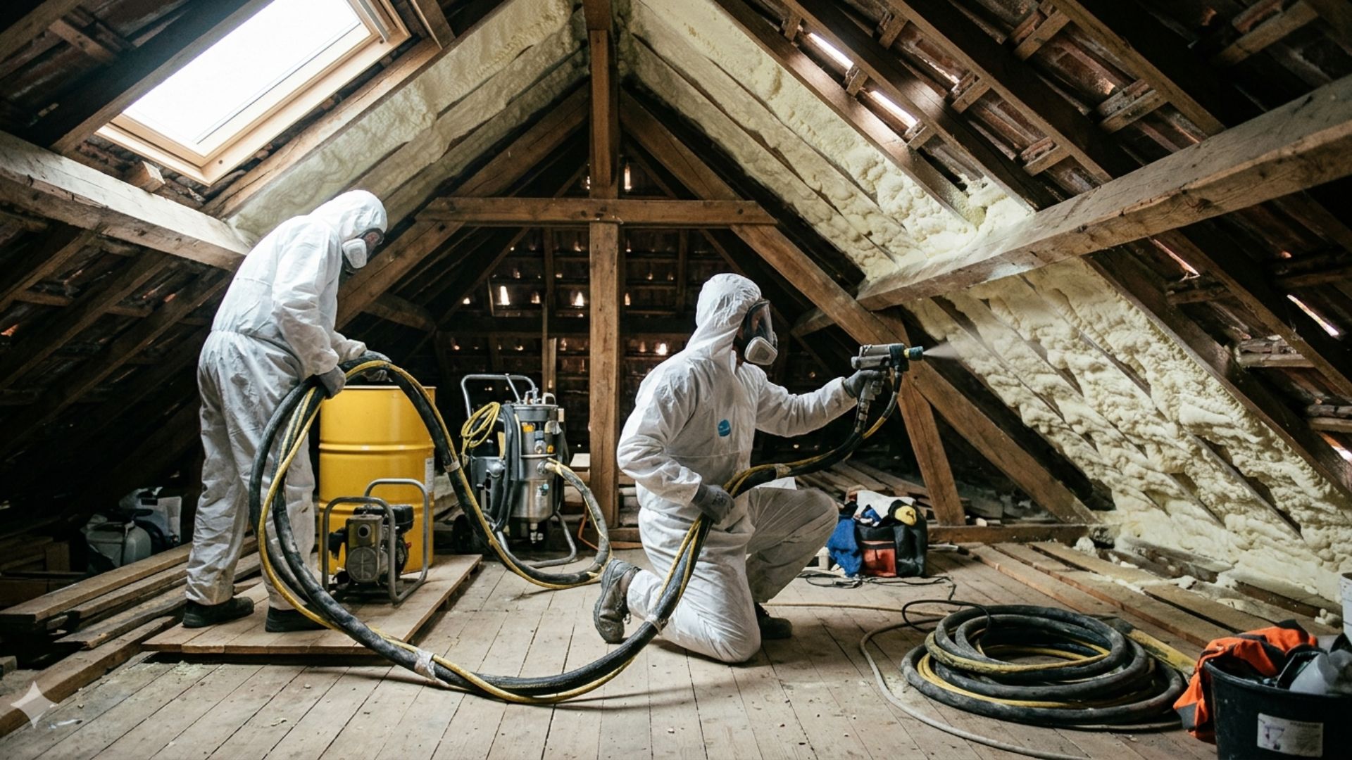 Isolation de combles à Locmiquélic 56570 par mousse polyuréthane projetée