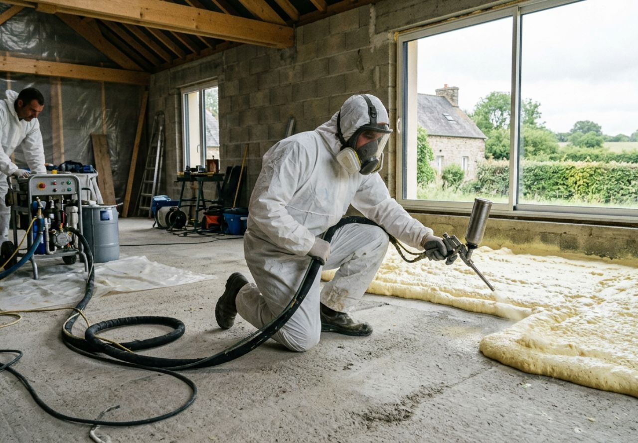 Isolation thermique et acoustique des sols par mousse polyuréthane à Lorient