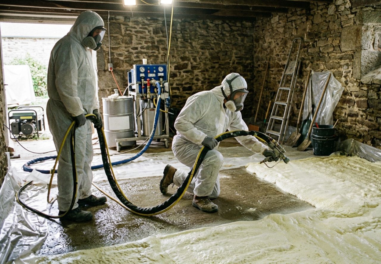 Mousse PU hydrofuge pour sols et sous-sols humides à Lorient
