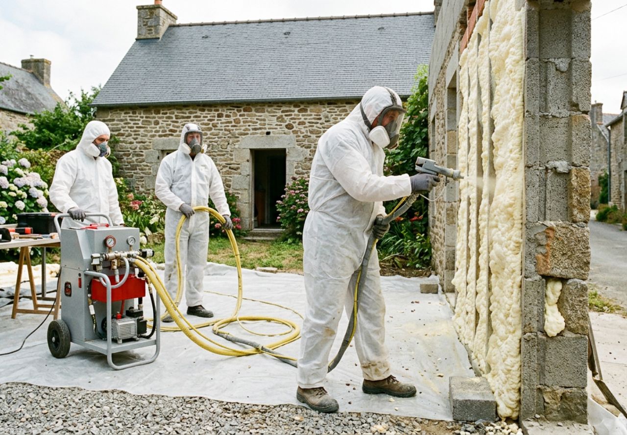 Mousse polyuréthane pour murs creux et parois maçonnées