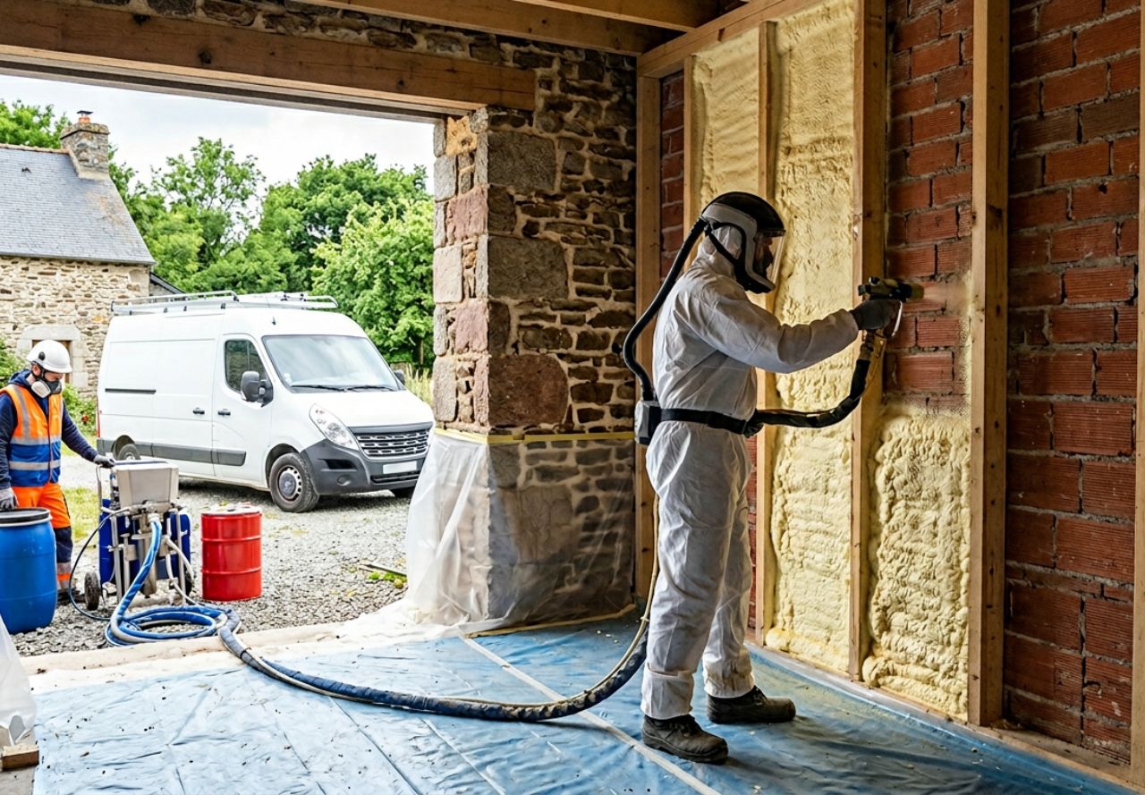 Performance thermique des murs isolés en polyuréthane projeté
